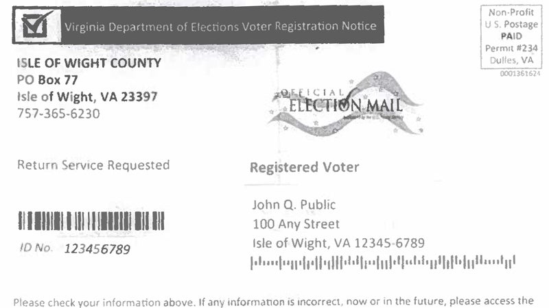 voter registration card